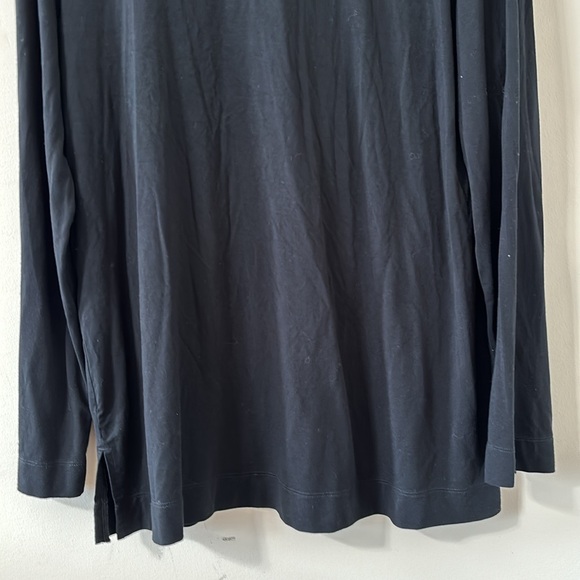 SOMA Cool Nights Pajama Long Sleeve Top Black Size Large - Picture 10 of 10